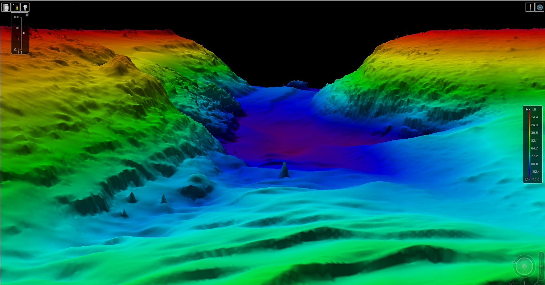 Bathymetric surveying visualization